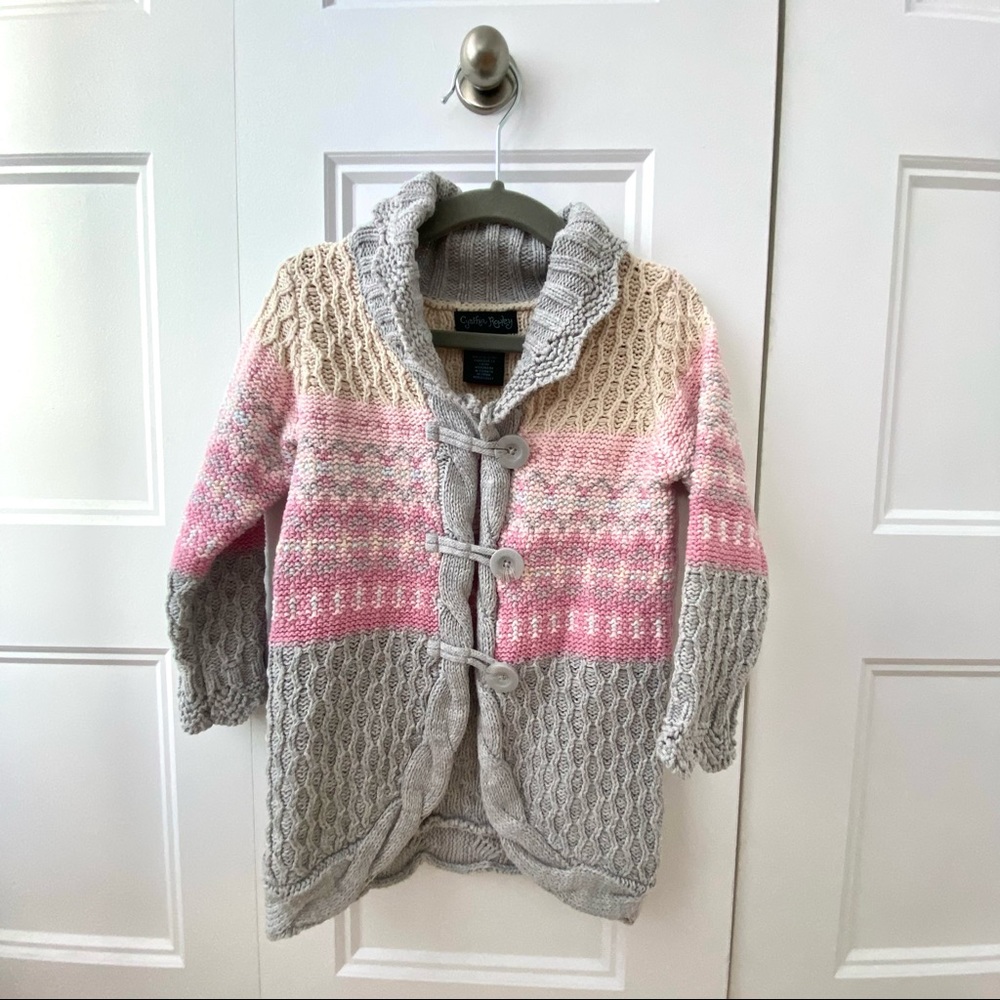 Cynthia Rowley 24m knitted grey & pink jacket vest